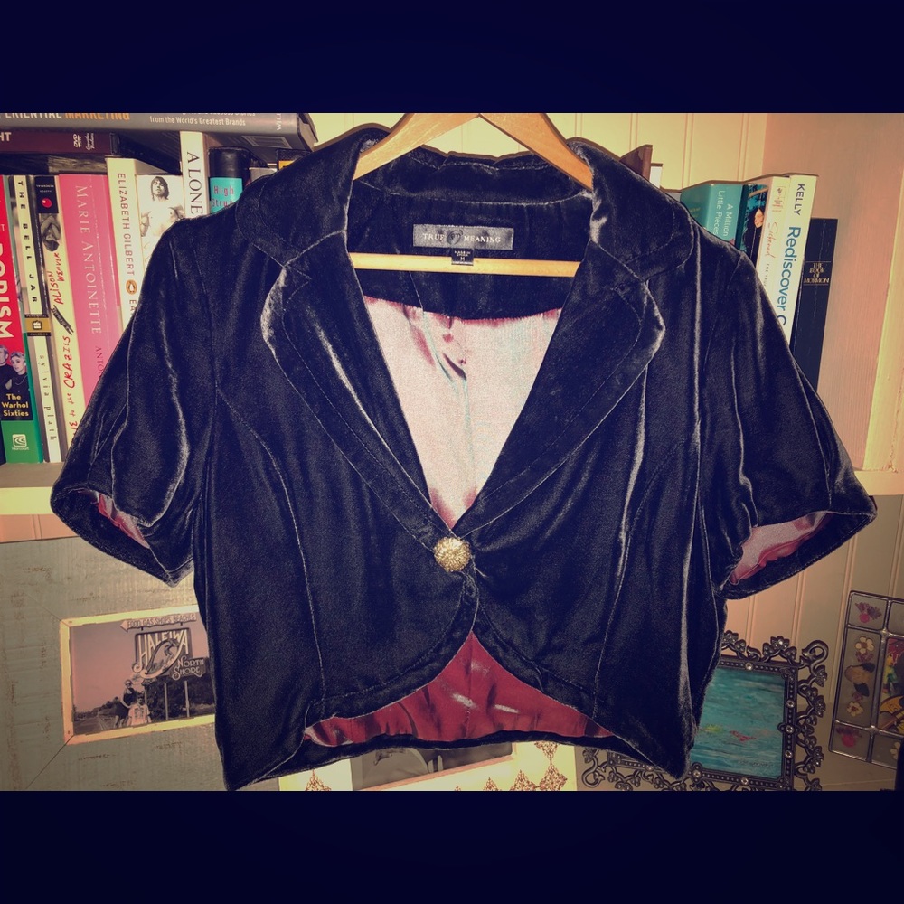 Velvet Bolero Jacket (blue)